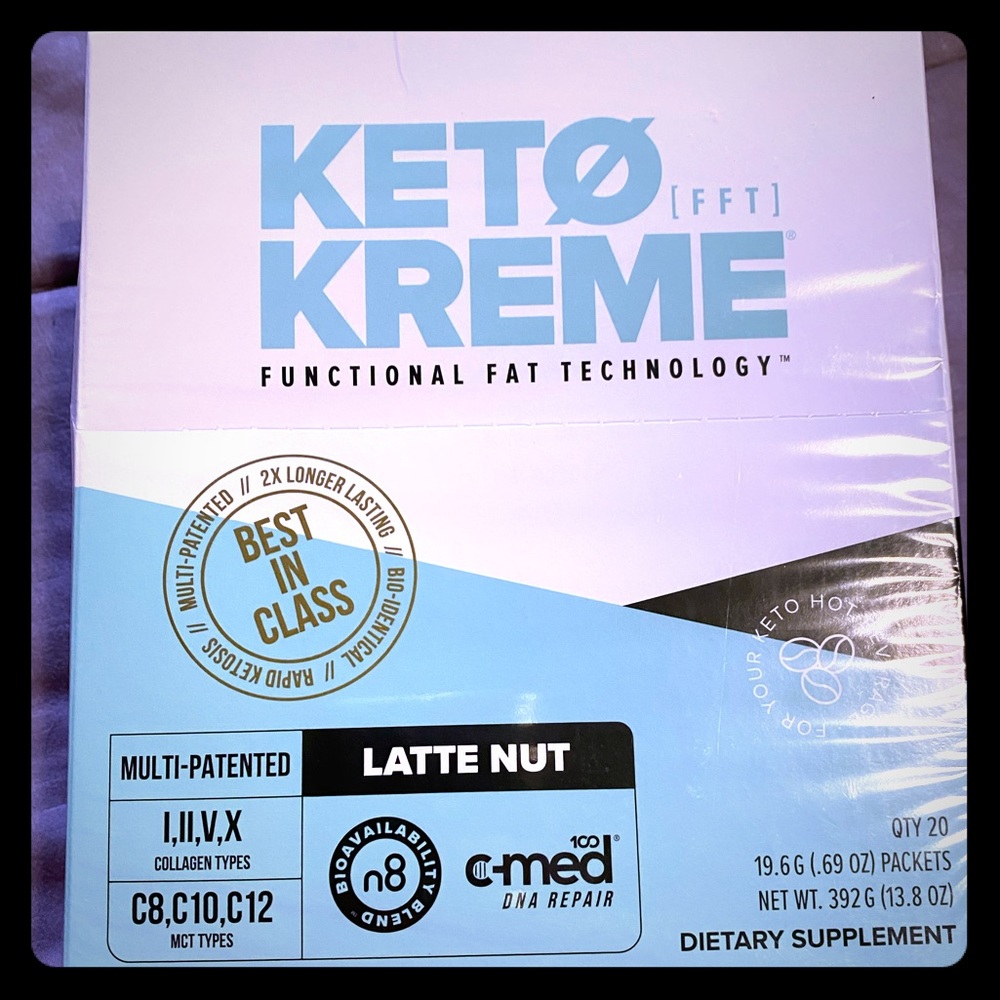 New Unopened Box Pruvit Latte Nut Kreme